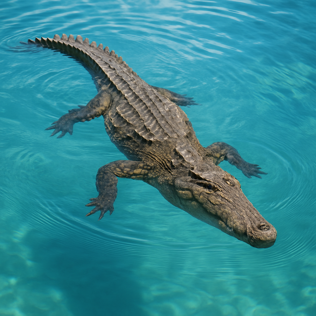 Coccodrillo in acqua